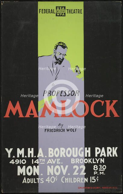 Pofessor Mamlock, New York, [1930s]. Creator: Unknown.