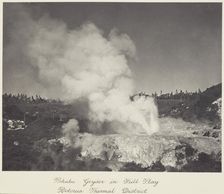 Pohutu Geyser in full play, Rotorua thermal district, 1920s. Creator: Harry Moult