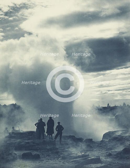 Pohutu Geyser, Rotorua. From the album: Camera Pictures of New Zealand, 1920s. Creator: Harry Moult.