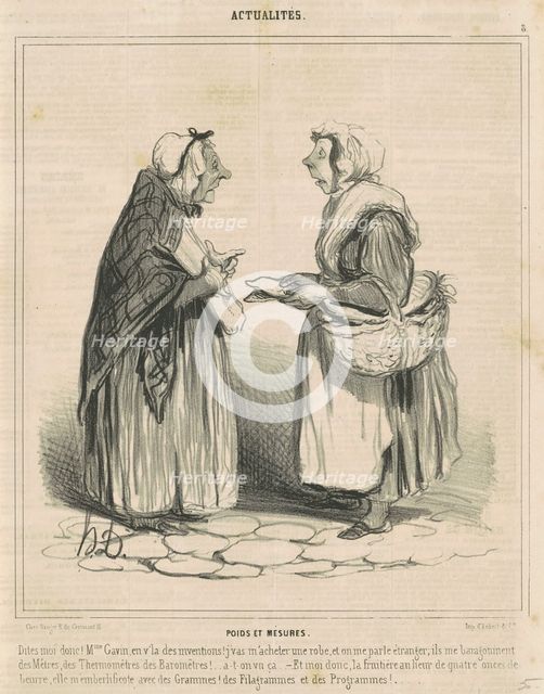 Poids et mesures, 19th century. Creator: Honore Daumier.