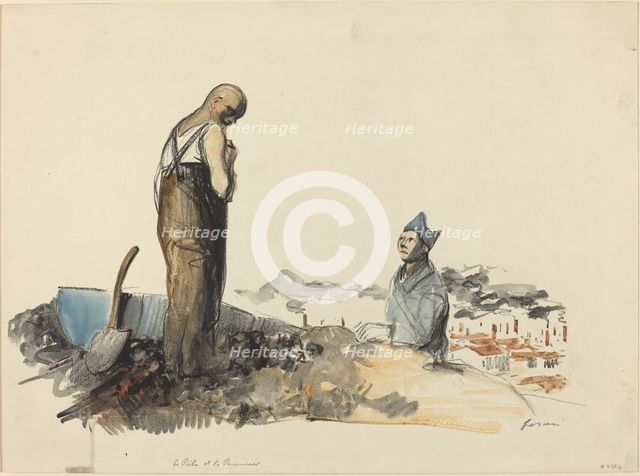 Poilu and Prisoner, c. 1914/1919. Creator: Jean Louis Forain.