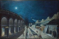 Point-du-Jour Viaduct and Bastion 35, in March 1870. Creator: Jules Mary