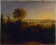 Point-du-Jour Bridge, in Auteuil, between 1795 and 1881. Creator: Francois-Edme Ricois
