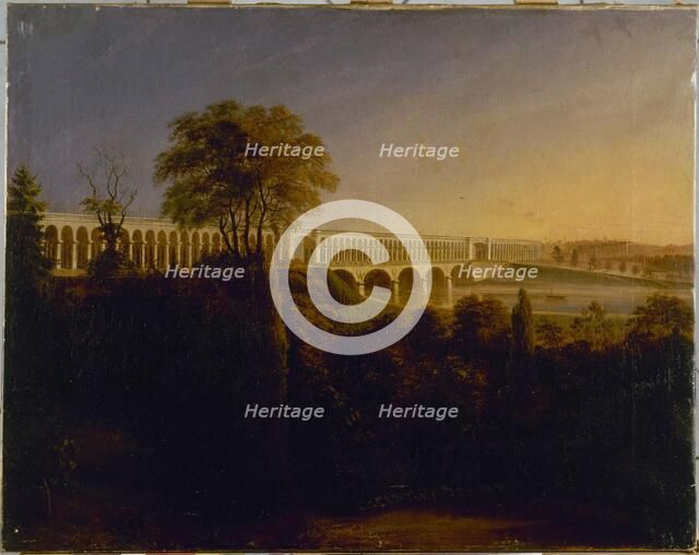 Point-du-Jour Bridge, in Auteuil, between 1795 and 1881. Creator: Francois-Edme Ricois.