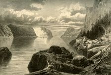 Point Noir, Trinity Rock, and Cape Eternity, Saguenay River c1870. Creator: Frederick William Quartley
