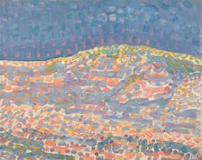 Pointillist study of a dune with a ridge on the right, 1909. Creator: Mondrian, Piet (1872-1944)