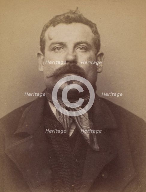 Poisson. Georges. 38 ans, né à Boulogne (Seine). Chaudronnier. Anarchiste. 6/3/94, 1894. Creator: Alphonse Bertillon.