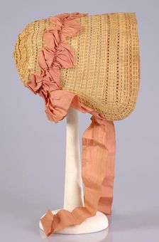 Poke bonnet, American, ca. 1850. Creator: Unknown