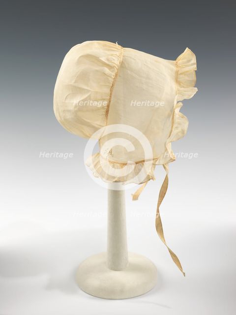 Poke bonnet, American, ca. 1830. Creator: Unknown.