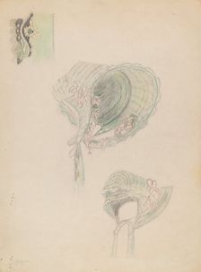 Poke Bonnet, c. 1936. Creator: Nancy Crimi