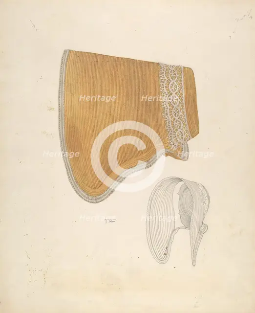 Poke Bonnet, c. 1937. Creator: Arelia Arbo.