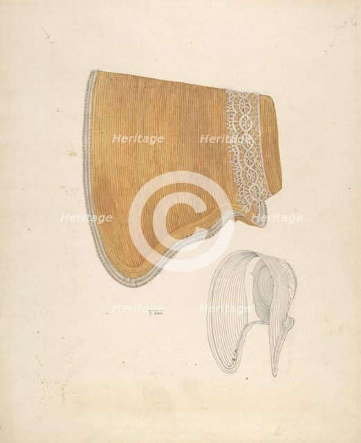 Poke Bonnet, c. 1937. Creator: Arelia Arbo.
