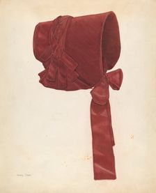 Poke Bonnet, c. 1938. Creator: Nancy Crimi