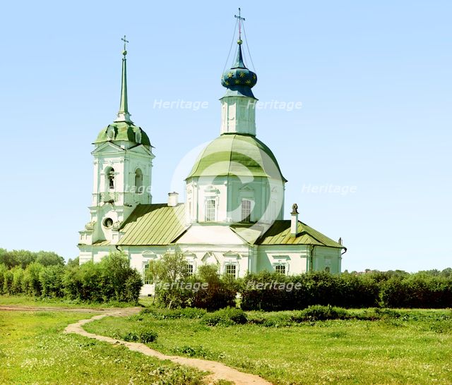 Pokrov Church in Sukharino, Korchevskoi County, Tver Province, 1910. Creator: Sergey Mikhaylovich Prokudin-Gorsky.