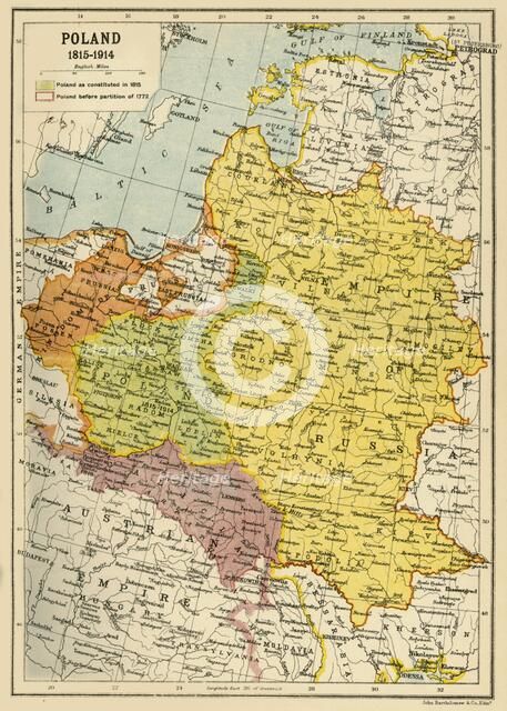 'Poland, 1815-1914', (c1920).  Creator: John Bartholomew & Son.