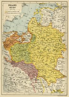 Poland, 1815-1914 (c1920). Creator: John Bartholomew & Son