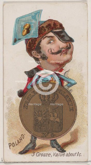 Poland, 3 Grosze, from the series Coins of All Nations (N72, variation 1) for Duke brand c..., 1889. Creator: Unknown.