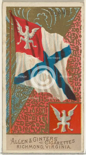 Poland, from Flags of All Nations, Series 2 (N10) for Allen & Ginter Cigarettes Brands, 1890. Creator: Allen & Ginter.