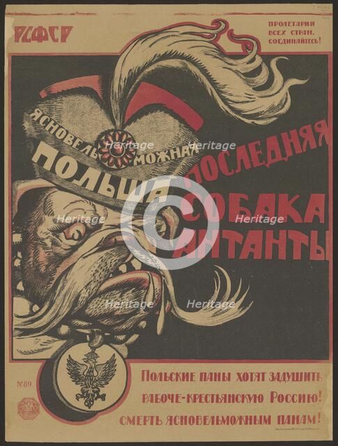 Poland - the last dog of the Entente , 1920. Creator: Anonymous.