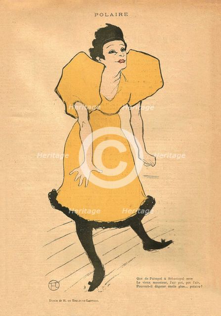 Polaire, c. 1895. Creator: Toulouse-Lautrec, Henri, de (1864-1901).