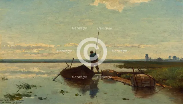 Polder landscape, 1880-1882. Artist: Gabriël, Paul Joseph Constantin (1828-1903)