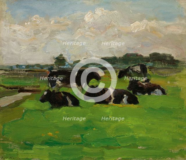 Polder Landscape with Cows, c.1901-1902.