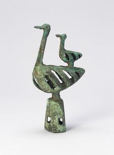 Pole Top with Double Bird-Shaped Bell (one of pair), 6th/4th century B.C. Creator: Unknown