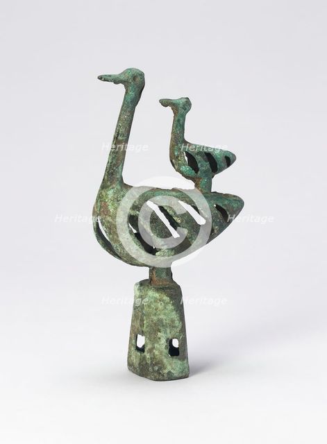 Pole Top with Double Bird-Shaped Bell (one of pair), 6th/4th century B.C. Creator: Unknown.