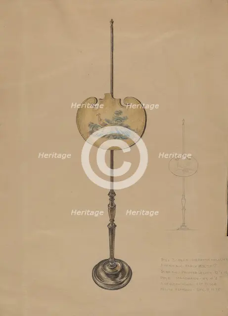 Pole Screen, 1935. Creator: Melita Hofmann.