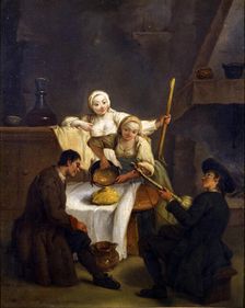 Polenta, 1735-1739. Creator: Longhi, Pietro (1701-1785)