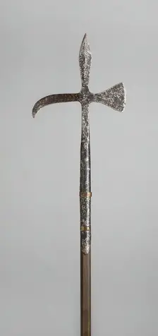 Poleaxe, Europe, 19th century in the late medieval style. Creator: Unknown