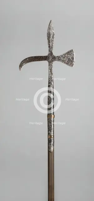 Poleaxe, Europe, 19th century in the late medieval style. Creator: Unknown.