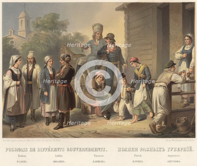 Poles from different provinces. Radom. Lublin. Warsaw. Plock Augustvo., 1862. Creator: Karlis Huns.