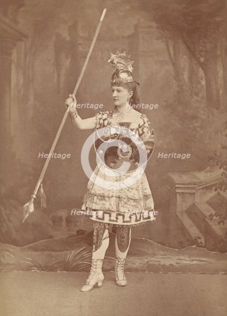 Polina (Pelagea) Karpakova (1845-1920) as Queen Nisia in the ballet "Le Roi Candaule"..., c 1870. Creator: Photo studio Marian Konarsky, Moscow  .