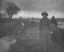 Poling the Marsh Hay, 1886. Creator: Peter Henry Emerson (British, 1856-1936); Sampson Low, Marston, Searle, and Rivington [with T. F. Goodall
