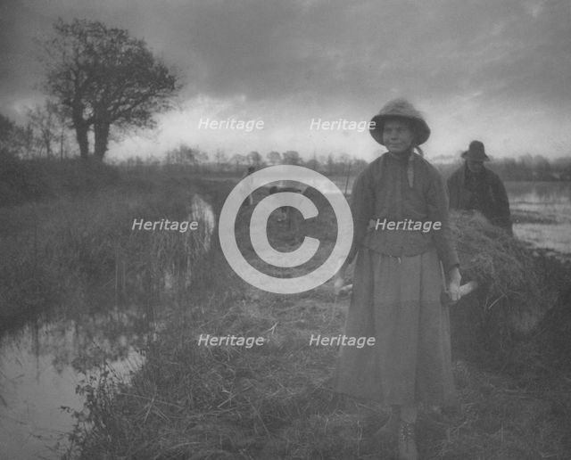 Poling the Marsh Hay, 1886. Creator: Peter Henry Emerson (British, 1856-1936); Sampson Low, Marston, Searle, and Rivington [with T. F. Goodall.