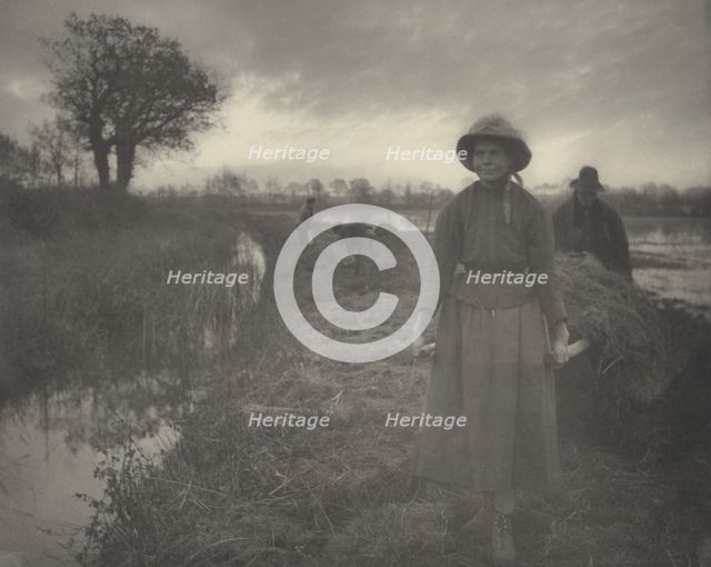 Poling the Marsh Hay, 1886. Creators: Dr Peter Henry Emerson, Thomas Frederick Goodall.