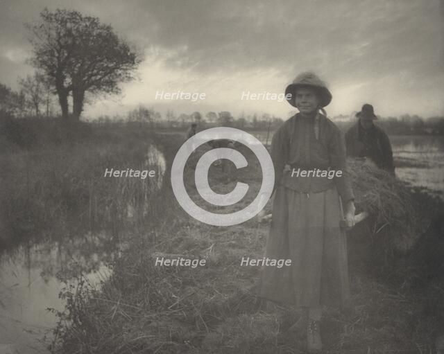 Poling the Marsh Hay, 1886. Creators: Dr Peter Henry Emerson, Thomas Frederick Goodall.