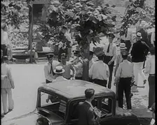 Police Officers Confronting Protesting Soldiers To Disperse the Army Veterans, 1932. Creator: British Pathe Ltd