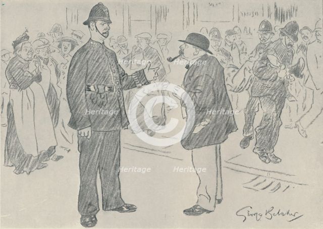 'Police and the People', 1920. Artist: George Belcher.