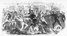Police Charge Rioters At The Tribune Office c1860s