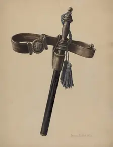 Police Club and Belt, 1939. Creator: Herman O. Stroh
