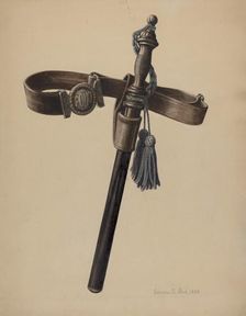 Police Club and Belt, 1939. Creator: Herman O. Stroh