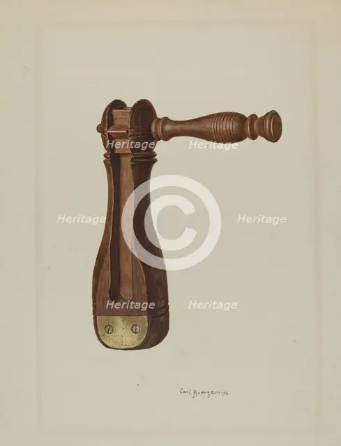 Police Rattle, 1940. Creator: Carl Buergerniss.