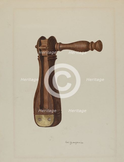 Police Rattle, 1940. Creator: Carl Buergerniss.