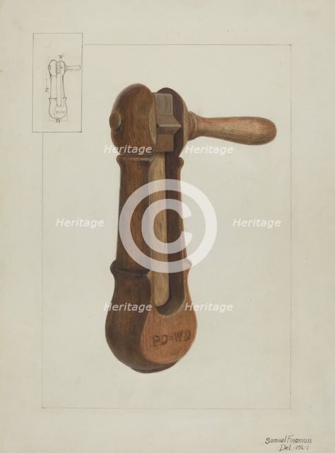 Police Rattle, c. 1936. Creator: Samuel Fineman.