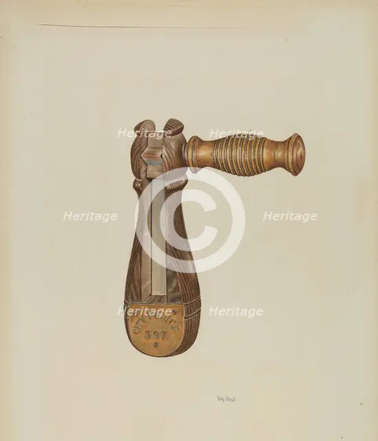 Police Rattle, c. 1938. Creator: Ray Price.