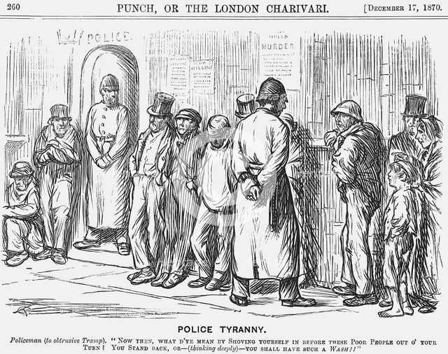 'Police Tyranny', 1870. Creator: Unknown.