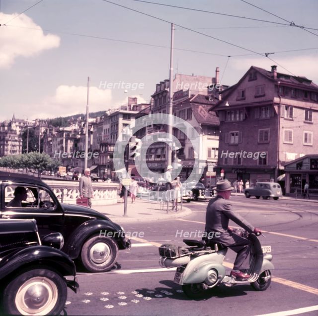 Police traffic control, Zurich, Switzerland, c1955. Creator: Arthur Charles Kirby Ware.