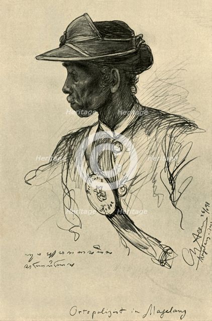 Policeman, Magalang, Java, 1898. Creator: Christian Wilhelm Allers.